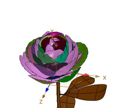 牡丹花芍药花3d装饰摆件