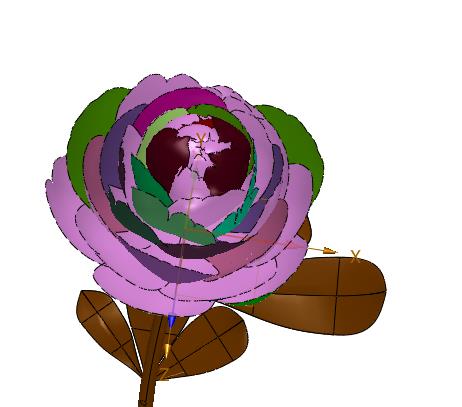 牡丹花芍药花3d装饰摆件