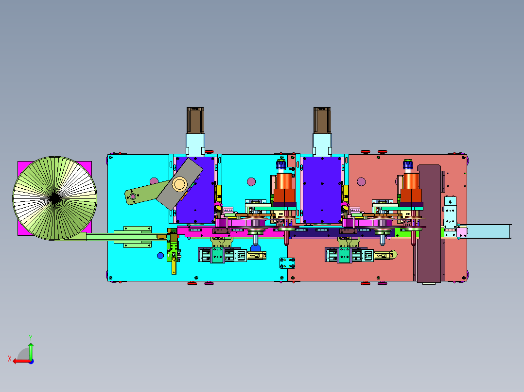 矩形多芯接头插端设备后视图