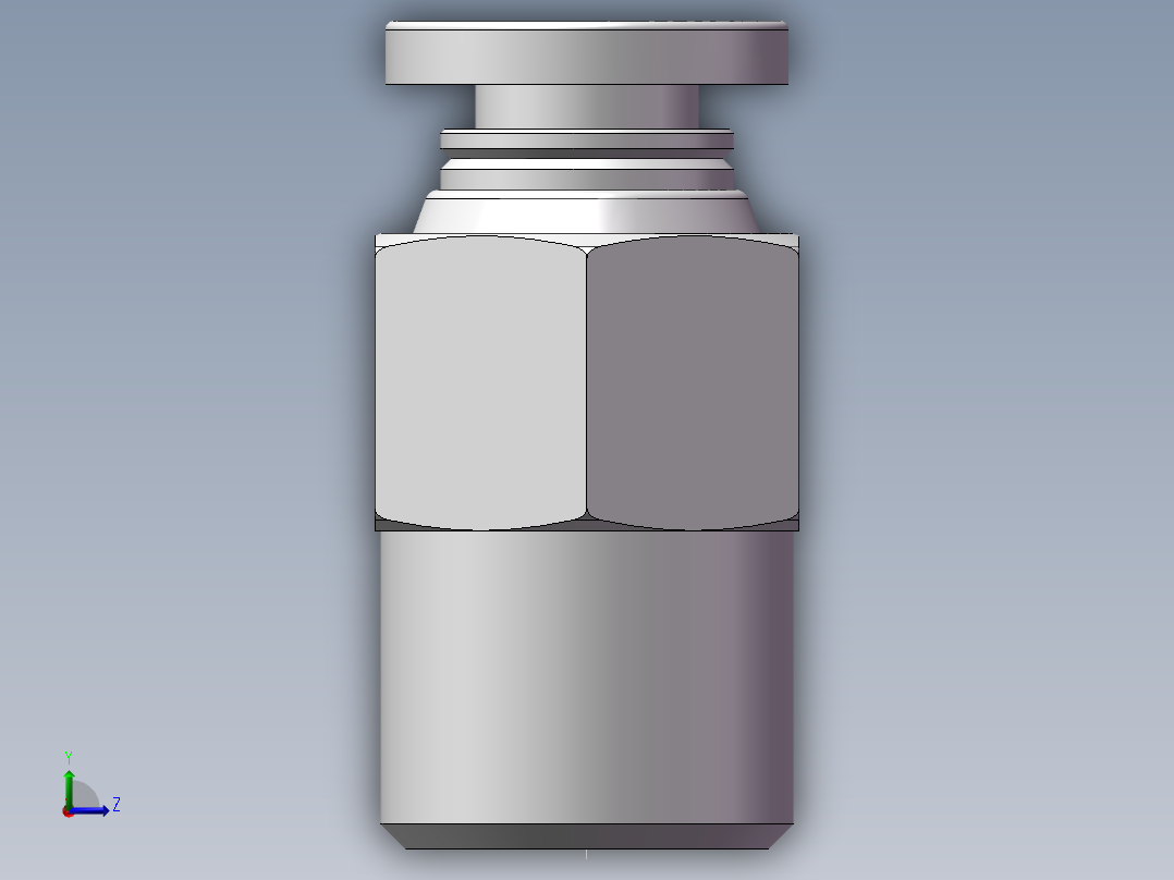 螺纹直通APC4-01（1分4厘）左视图