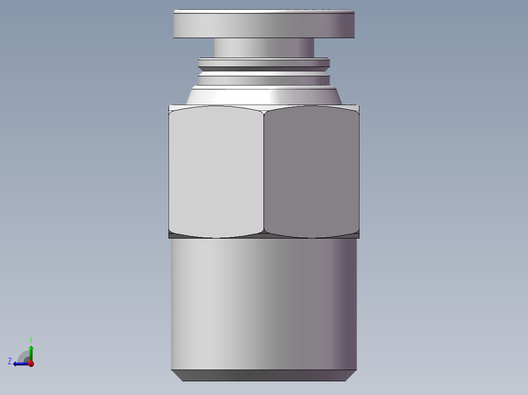 螺纹直通APC4-01（1分4厘）右视图