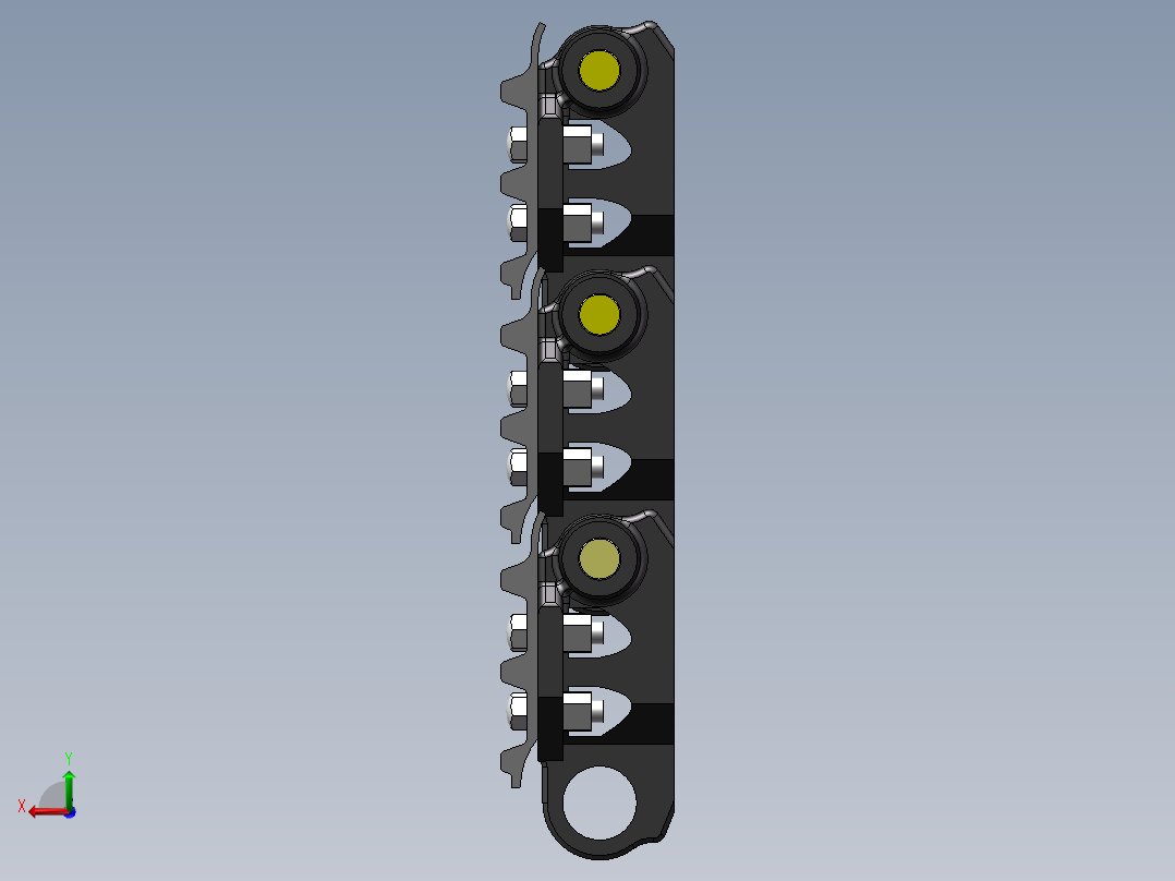 0.2m3挖掘机行走机构四轮一带1561852后视图