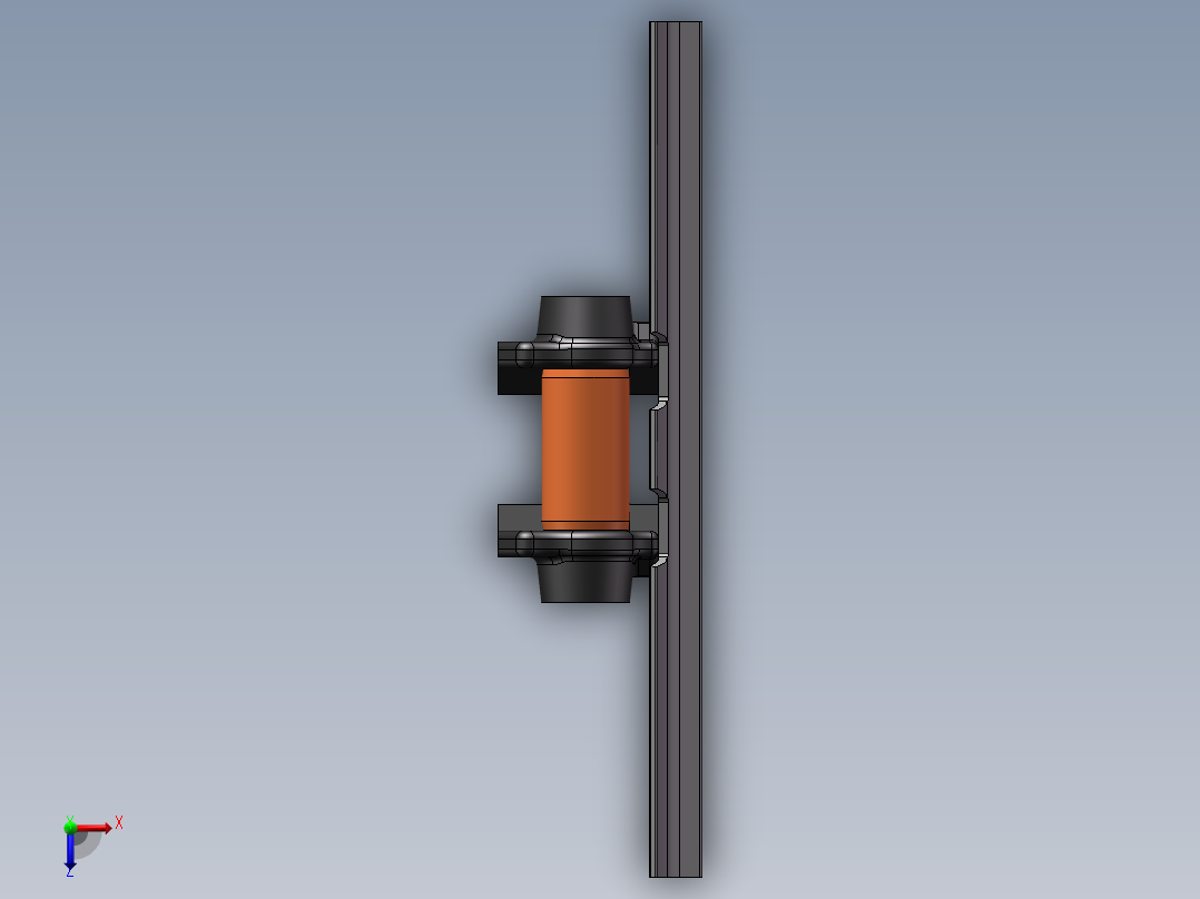 0.2m3挖掘机行走机构四轮一带1561852俯视图