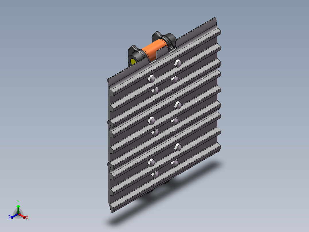 0.2m3挖掘机行走机构四轮一带1561852正等轴测图