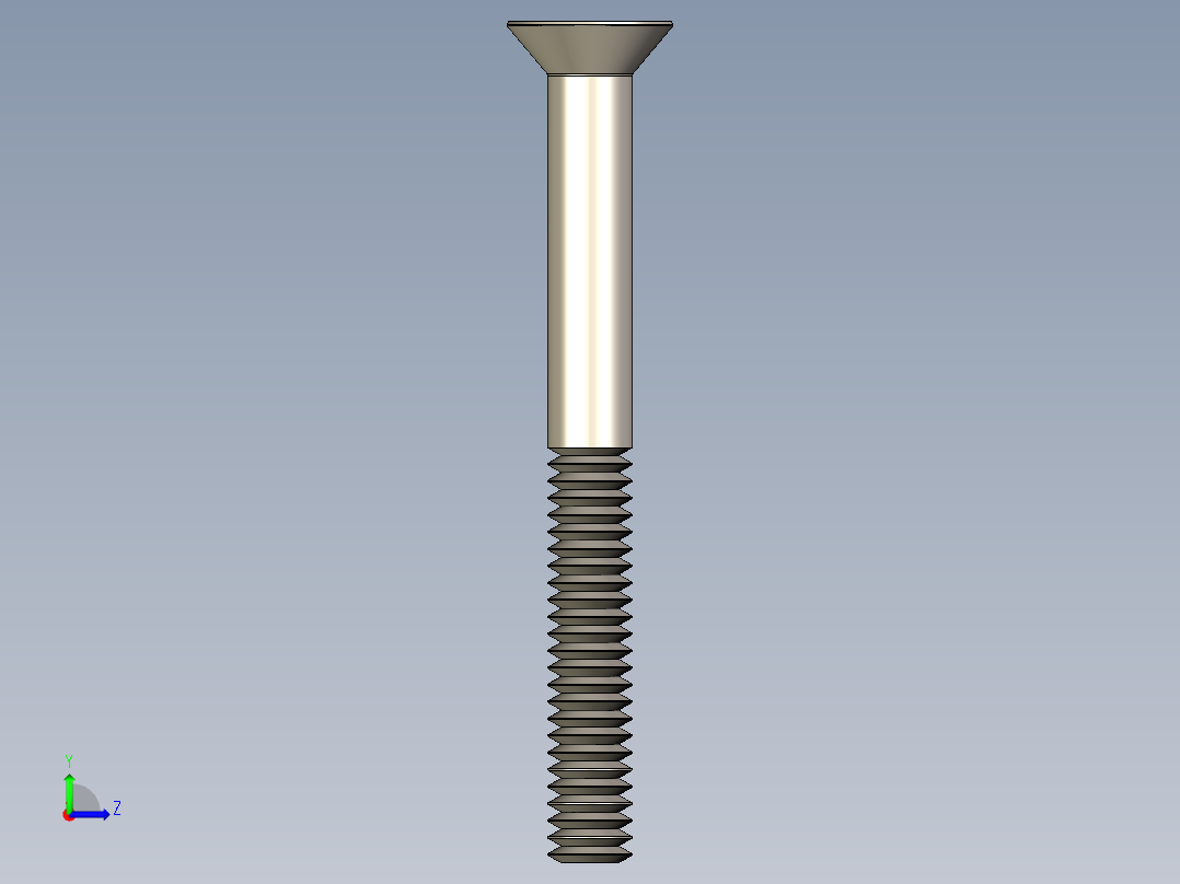 紧固件-IGES 0.2500 Allen Flathead左视图