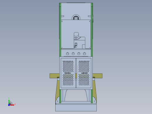 G532 200吨冲床3D图纸前视缩略图