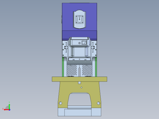 G532 200吨冲床3D图纸后视缩略图