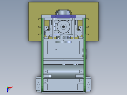 G532 200吨冲床3D图纸俯视缩略图