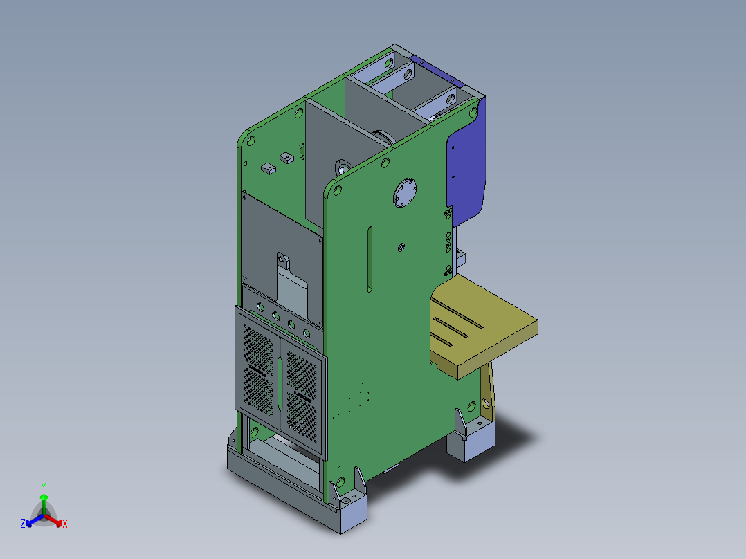 G532 200吨冲床3D图纸正等轴测图