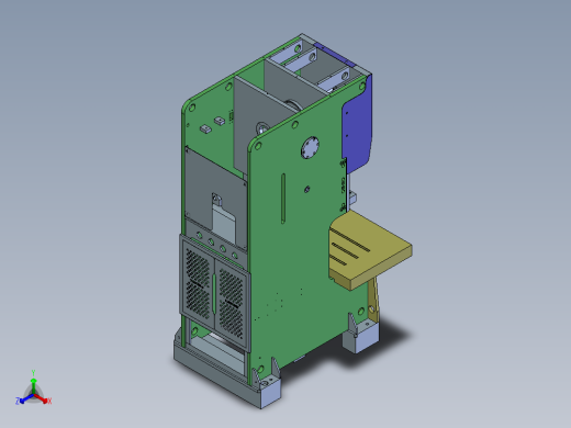 G532 200吨冲床3D图纸正等轴测缩略图