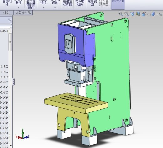G532 200吨冲床3D图纸缩略图