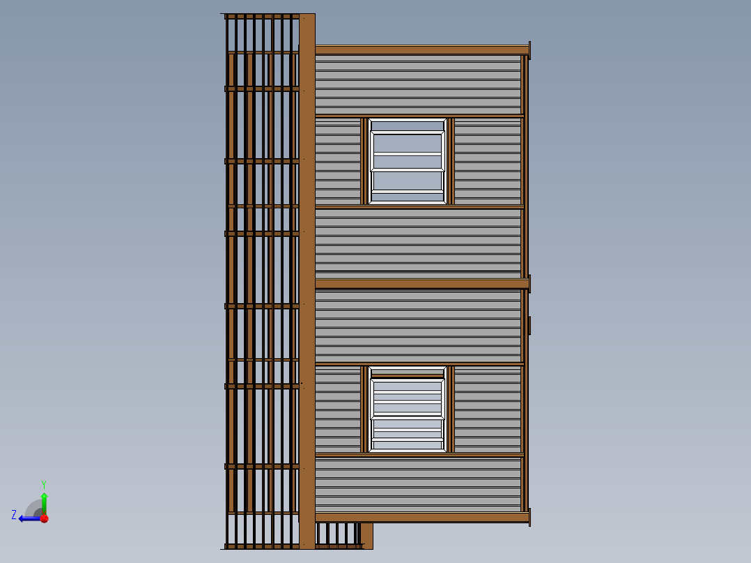 钢结构房B型右视图