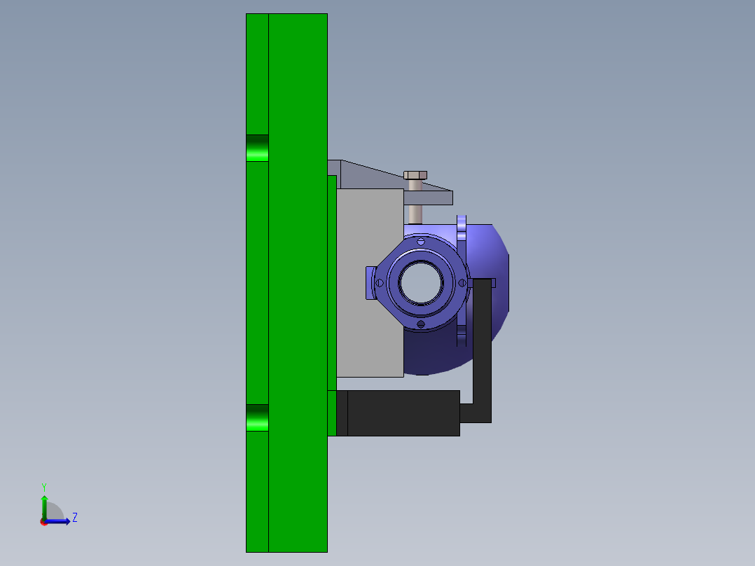 汽车桥壳零件液压柔性夹具设计【含三维图】左视图