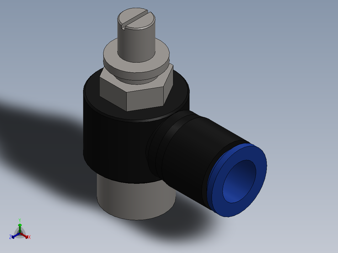 Ø10 x 3-8 - CONTROLE DE FLUXO 90° BANJO (C0K511038)主视图