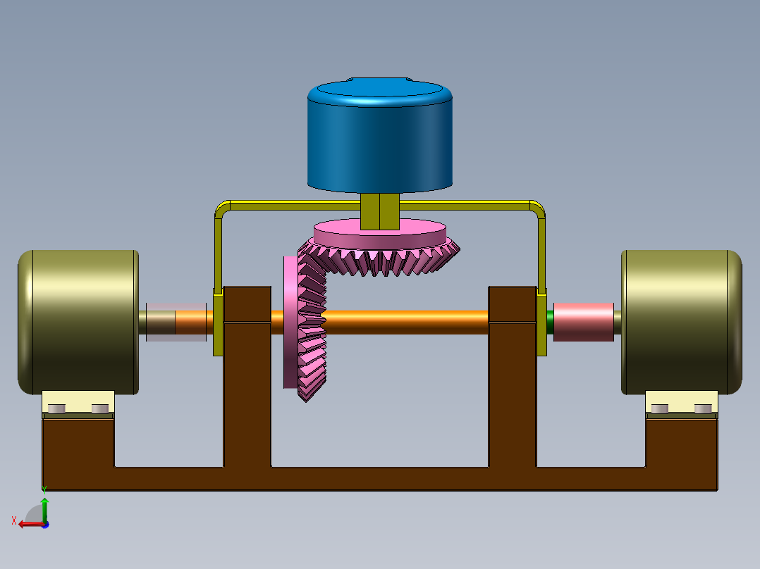 锥齿轮摄像头后视图