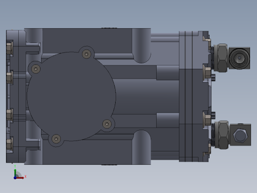 汽车空调压缩机模型--sw stp前视缩略图