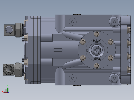 汽车空调压缩机模型--sw stp后视缩略图