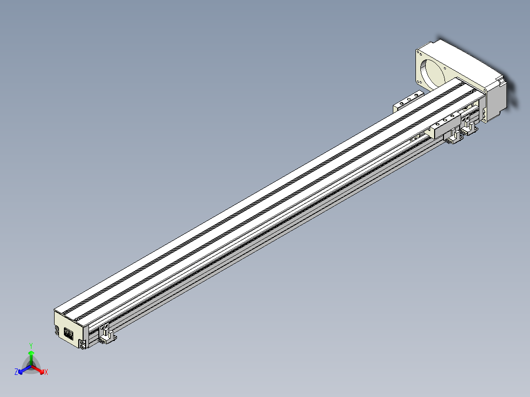 TPA-KNR-60E-1205C-L700A1-ML-P40-N3线性模块铝制底座正等轴测图