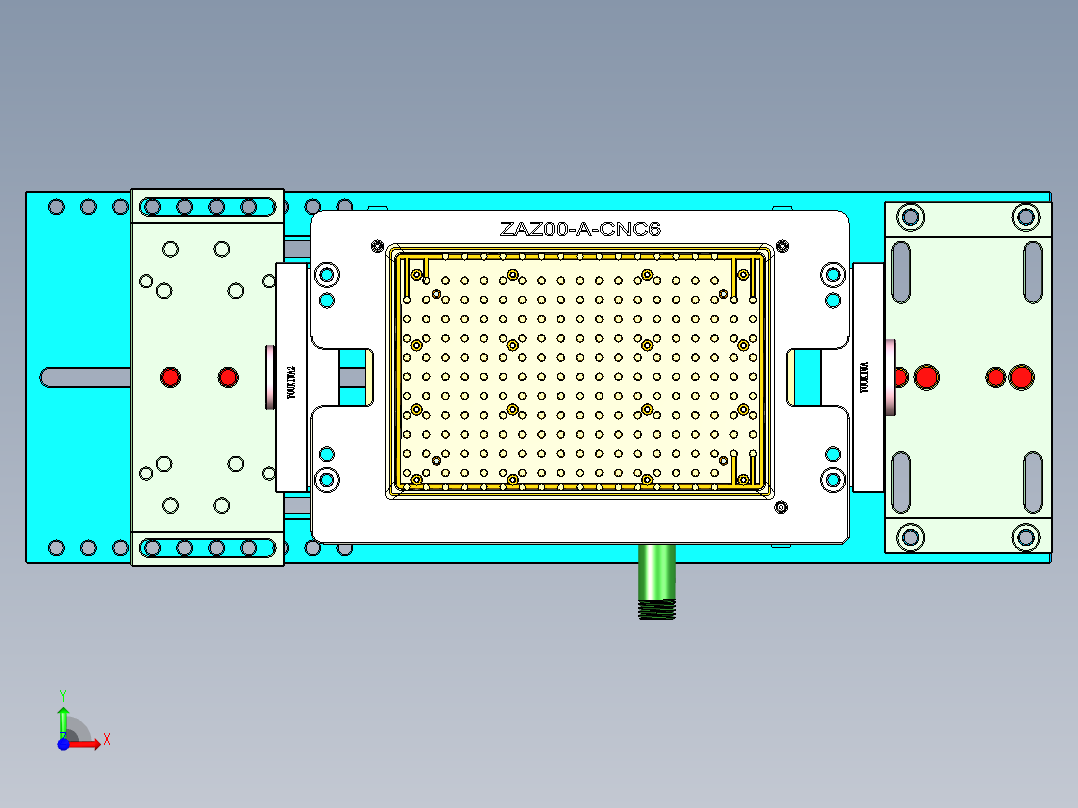 ZAZ00-A-笔记本CNC工装夹具三维模型CNC6-1023前视图