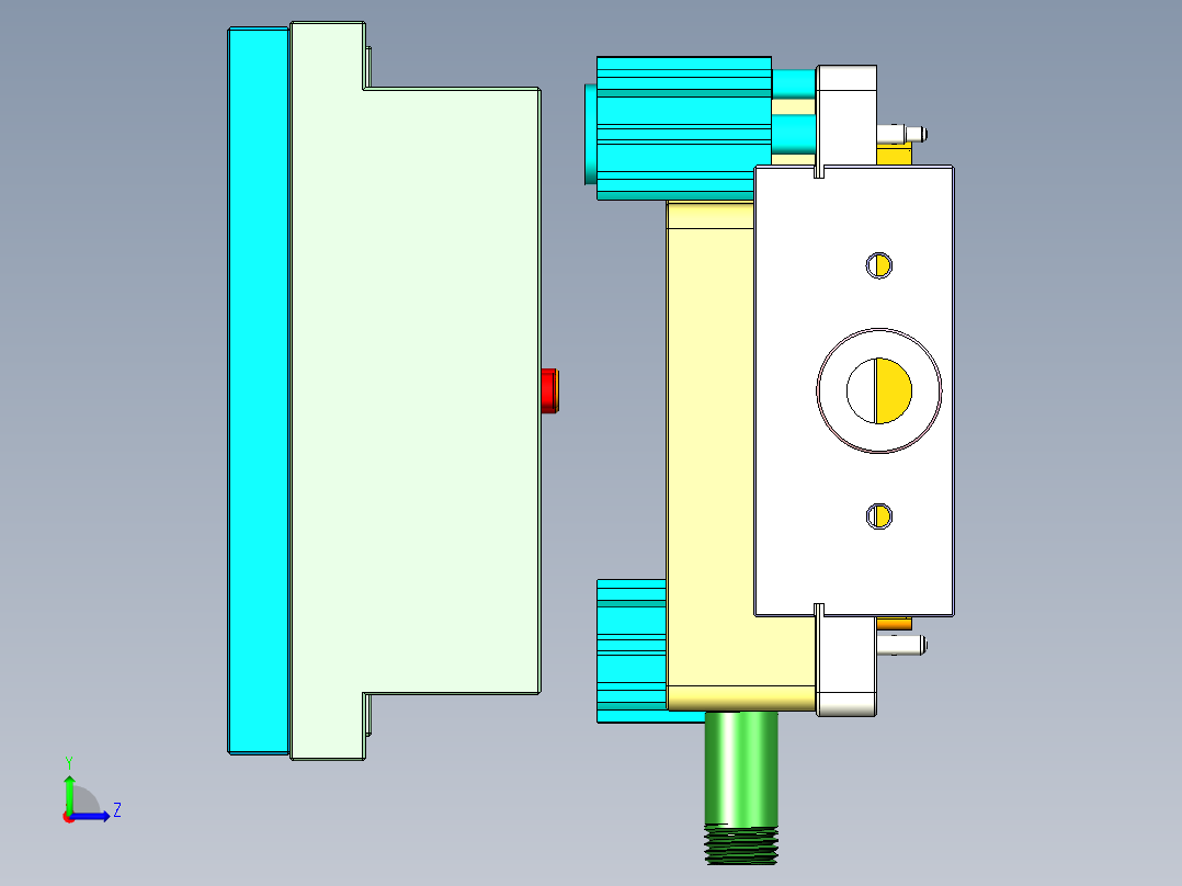 ZAZ00-A-笔记本CNC工装夹具三维模型CNC6-1023左视图