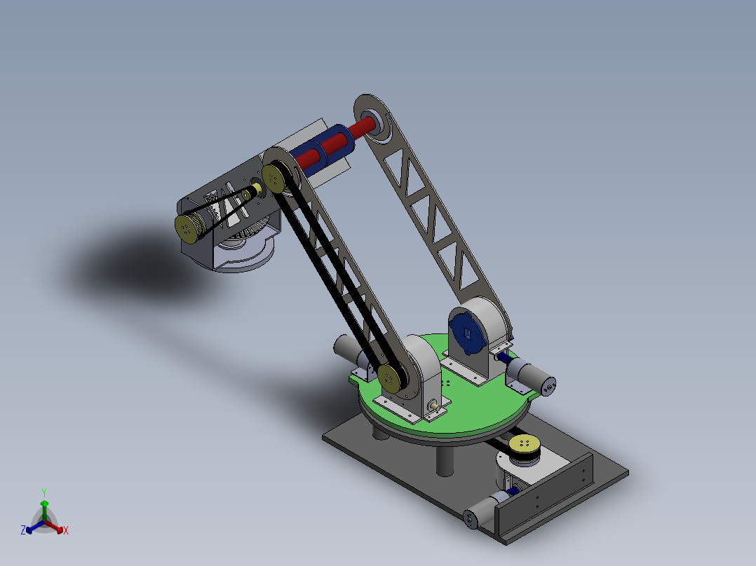5自由度机械臂正等轴测图