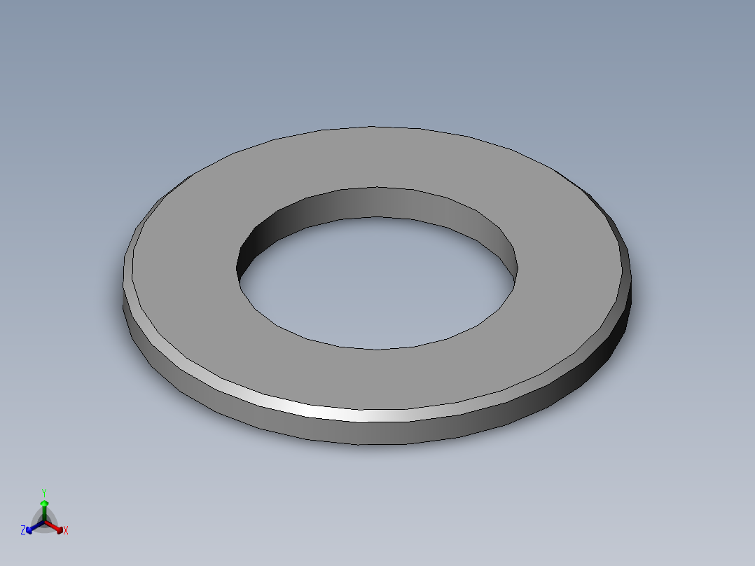 平垫圈倒角型A级30×4正等轴测图