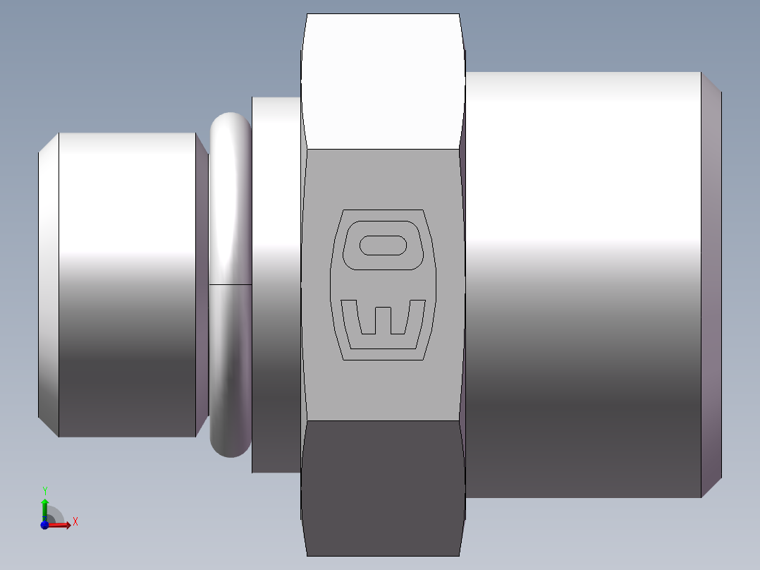 美制O圈密封接头、1DO-20-06前视图