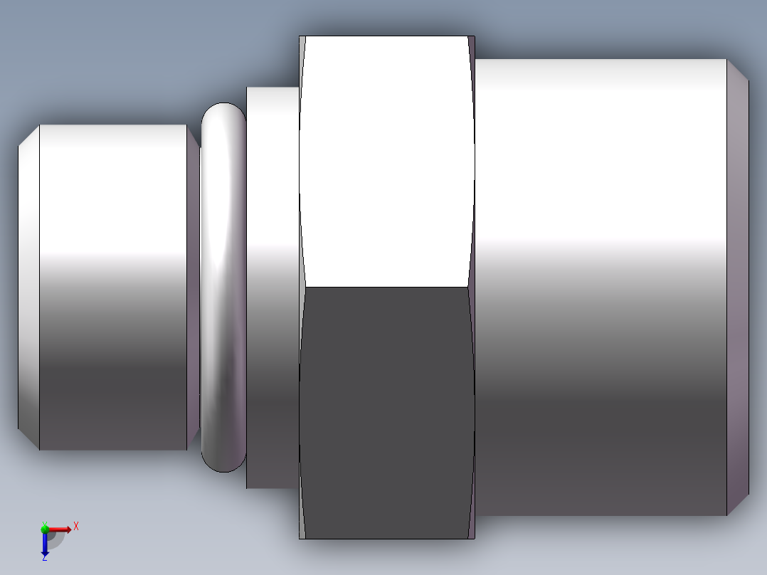 美制O圈密封接头、1DO-20-06俯视图