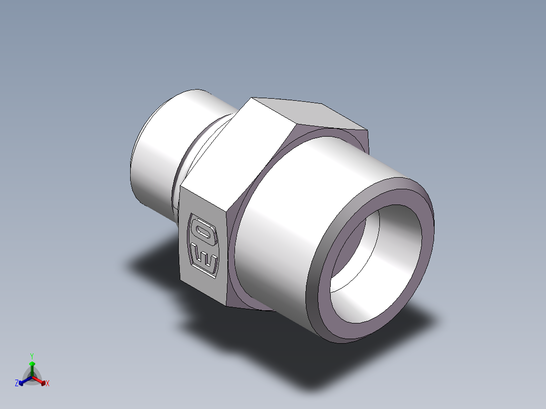 美制O圈密封接头、1DO-20-06正等轴测图