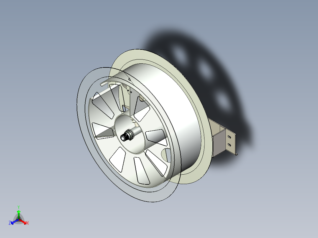 新型多功能卷管器正等轴测图