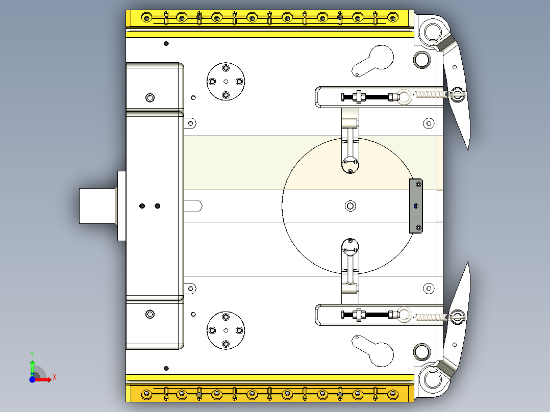 轧钢机轴承座sw20可编辑前视图
