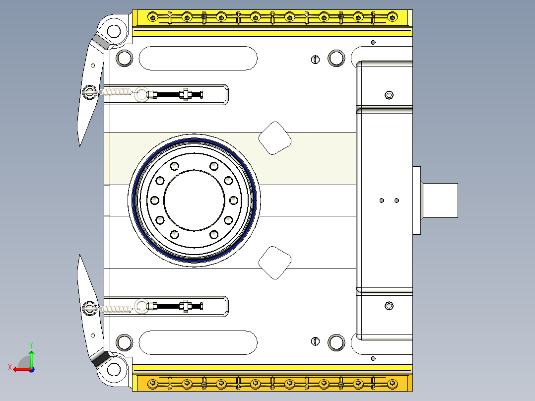 轧钢机轴承座sw20可编辑后视图