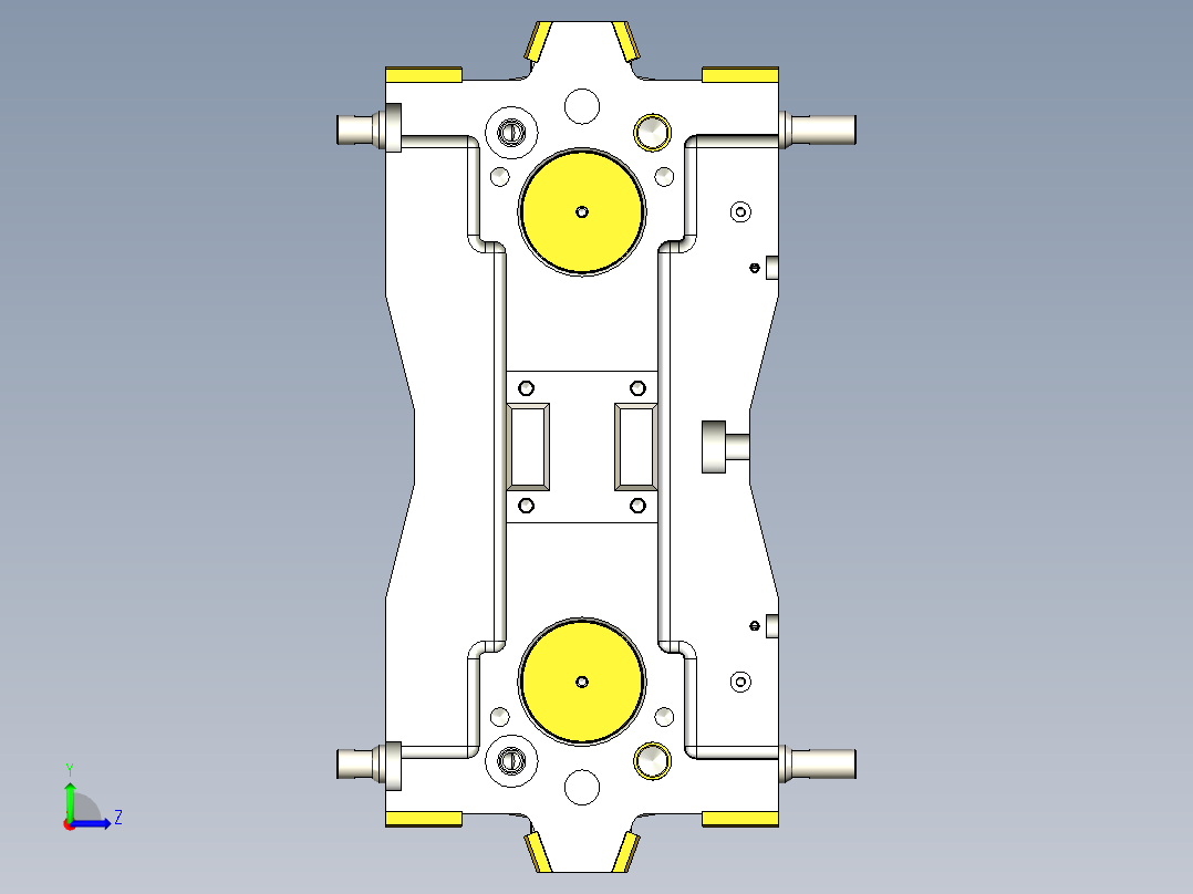 轧钢机轴承座sw20可编辑左视图