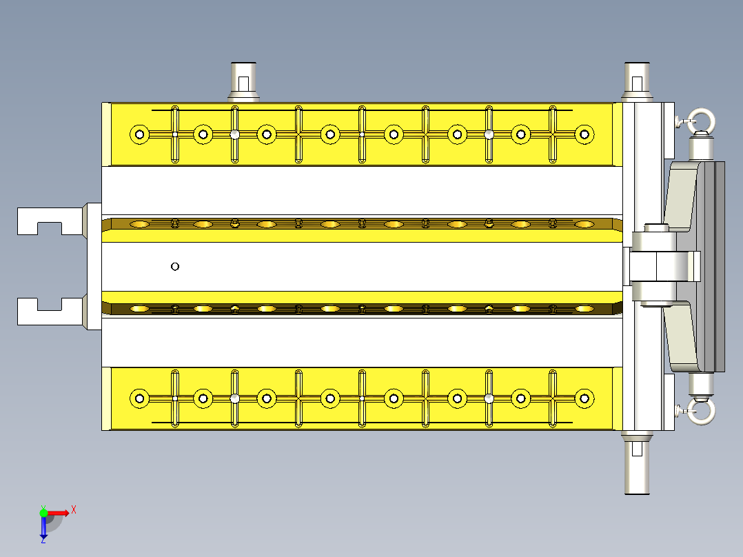 轧钢机轴承座sw20可编辑俯视图