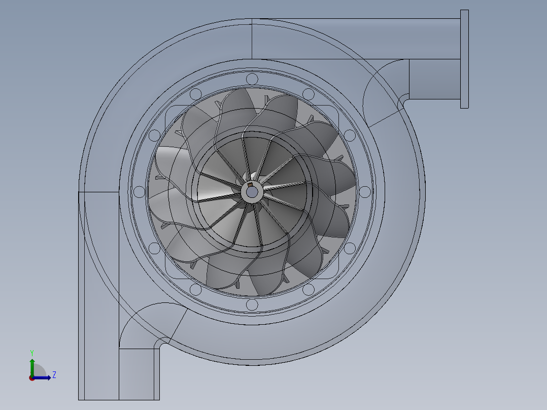 增压器(30)左视图