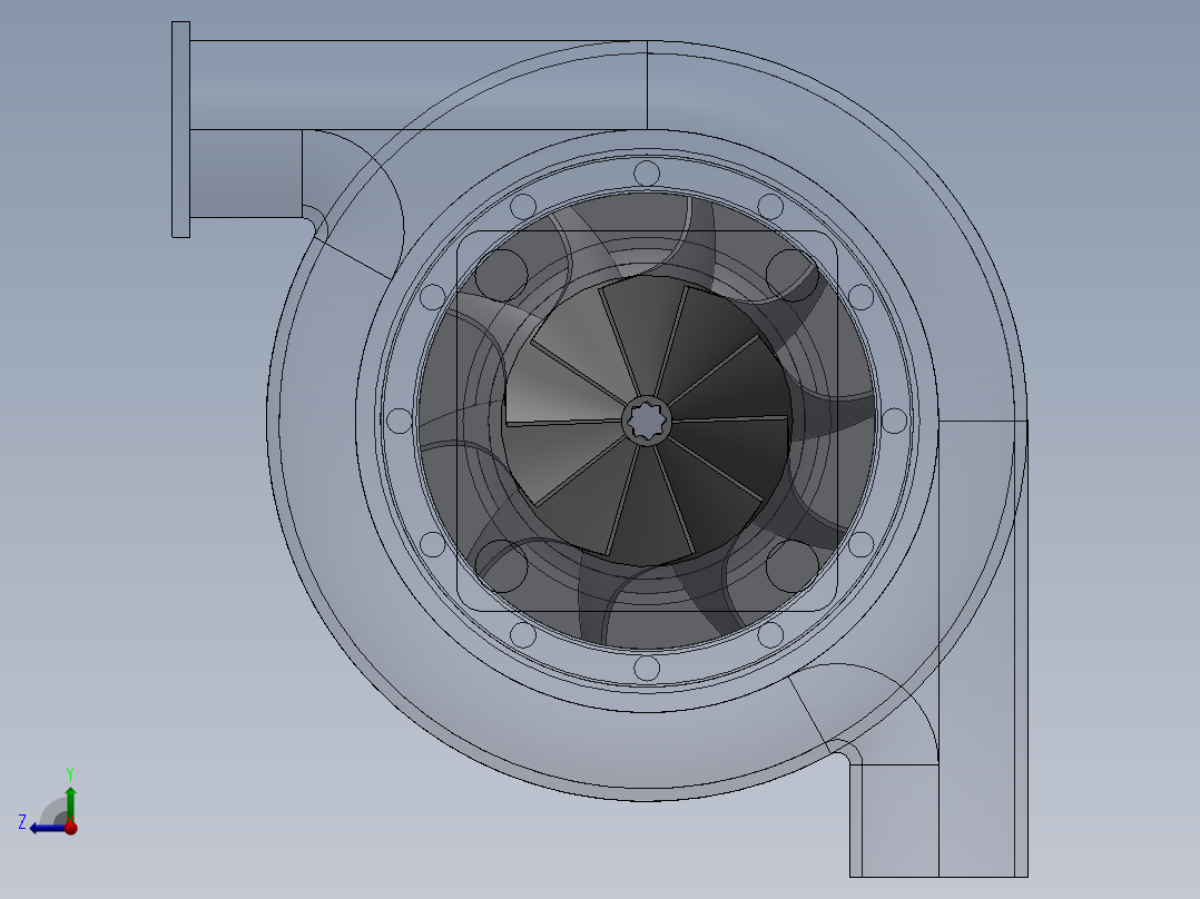 增压器(30)右视图