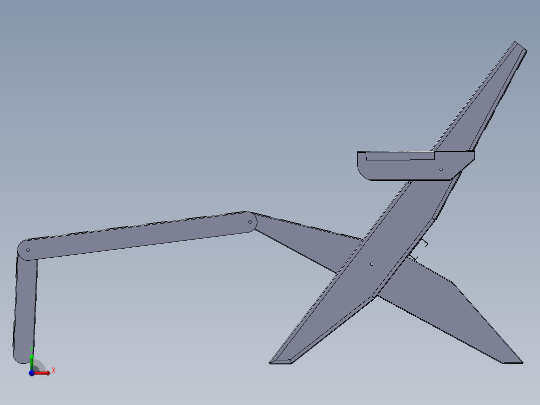 躺椅模型设计前视图