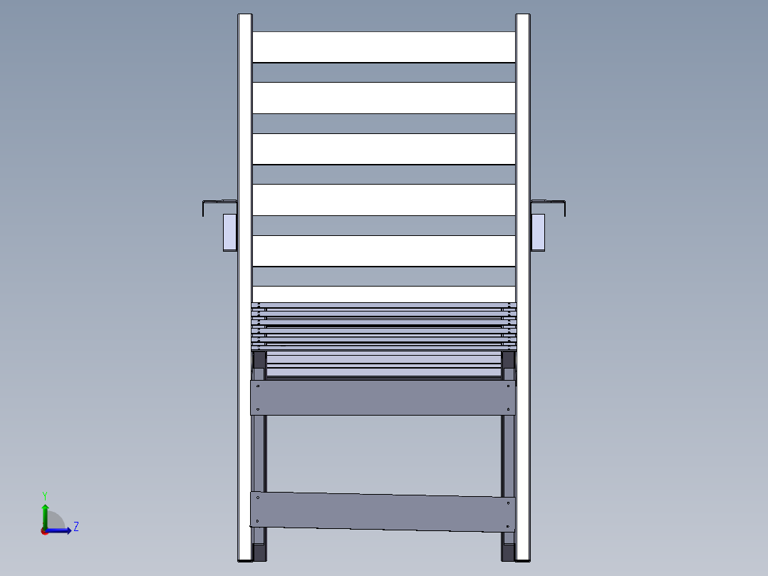 躺椅模型设计左视图