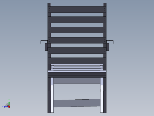 躺椅模型设计右视缩略图