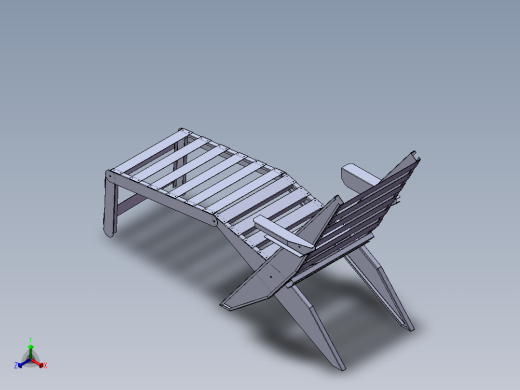 躺椅模型设计正等轴测缩略图