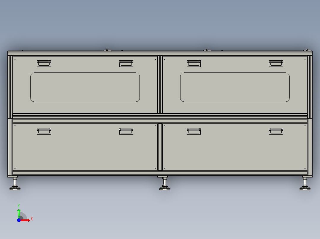 2.4米线体护罩-装配体前视图