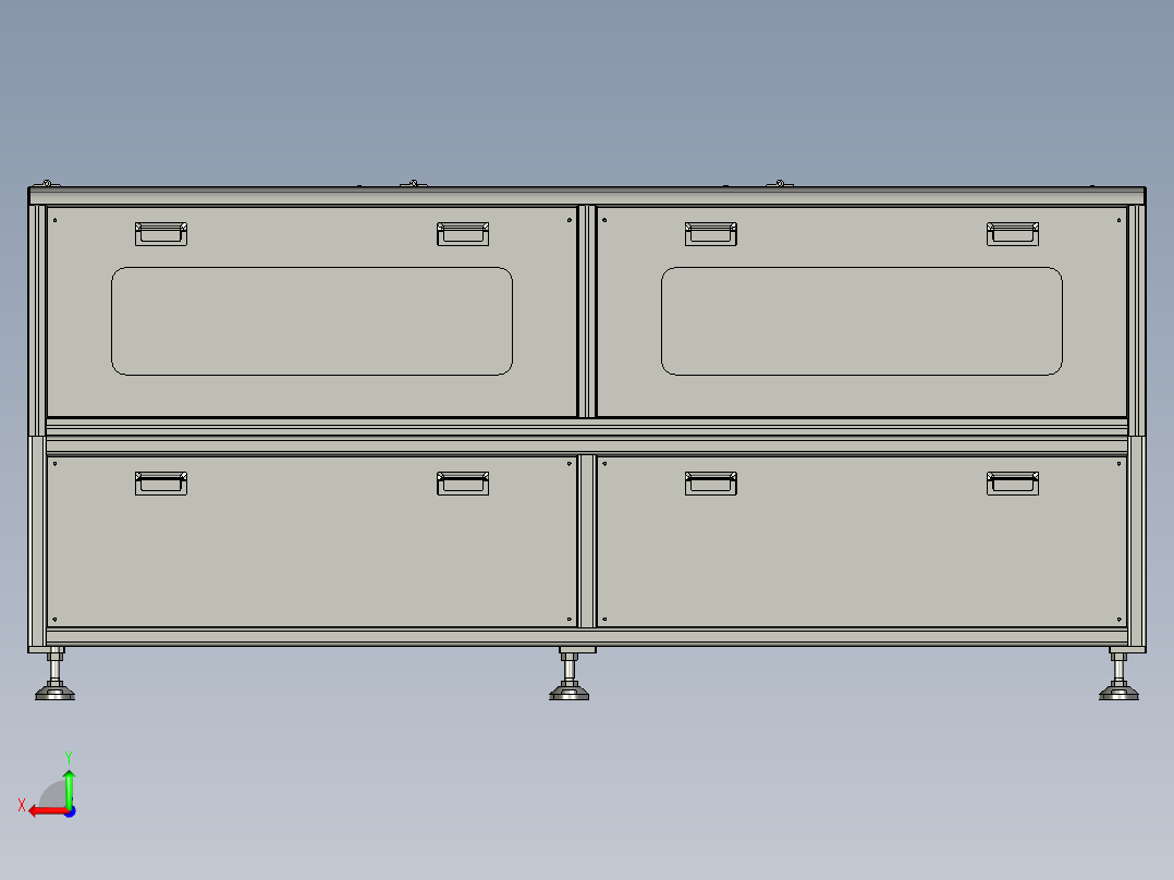 2.4米线体护罩-装配体后视图