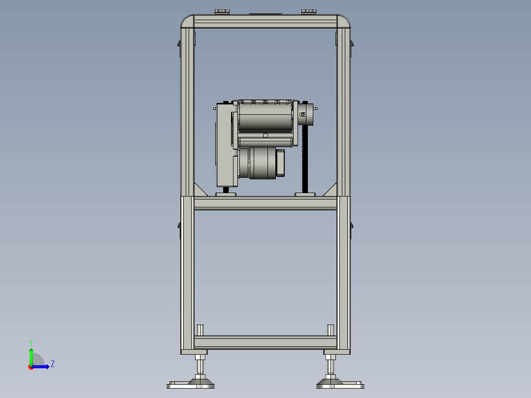 2.4米线体护罩-装配体左视图