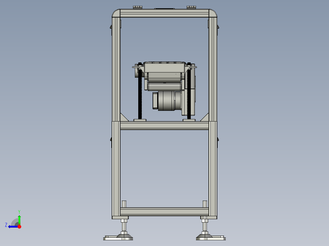 2.4米线体护罩-装配体右视图
