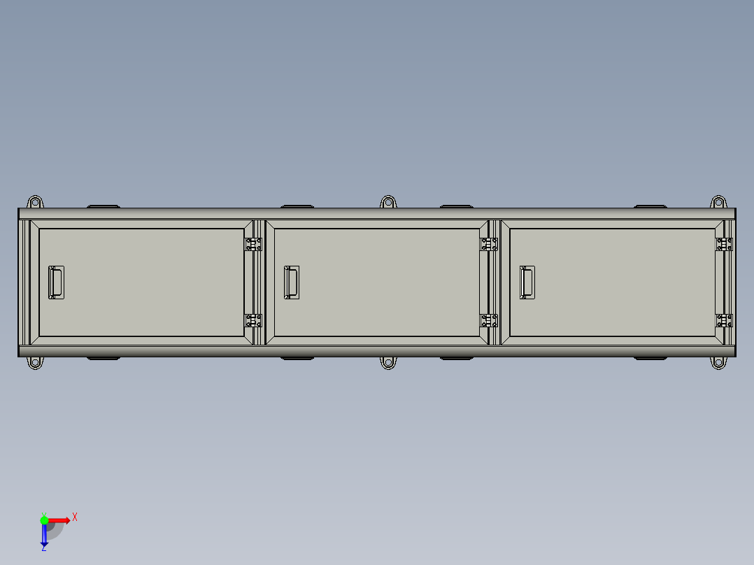 2.4米线体护罩-装配体俯视图
