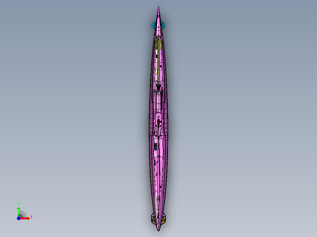 巡洋潜水舰前视图