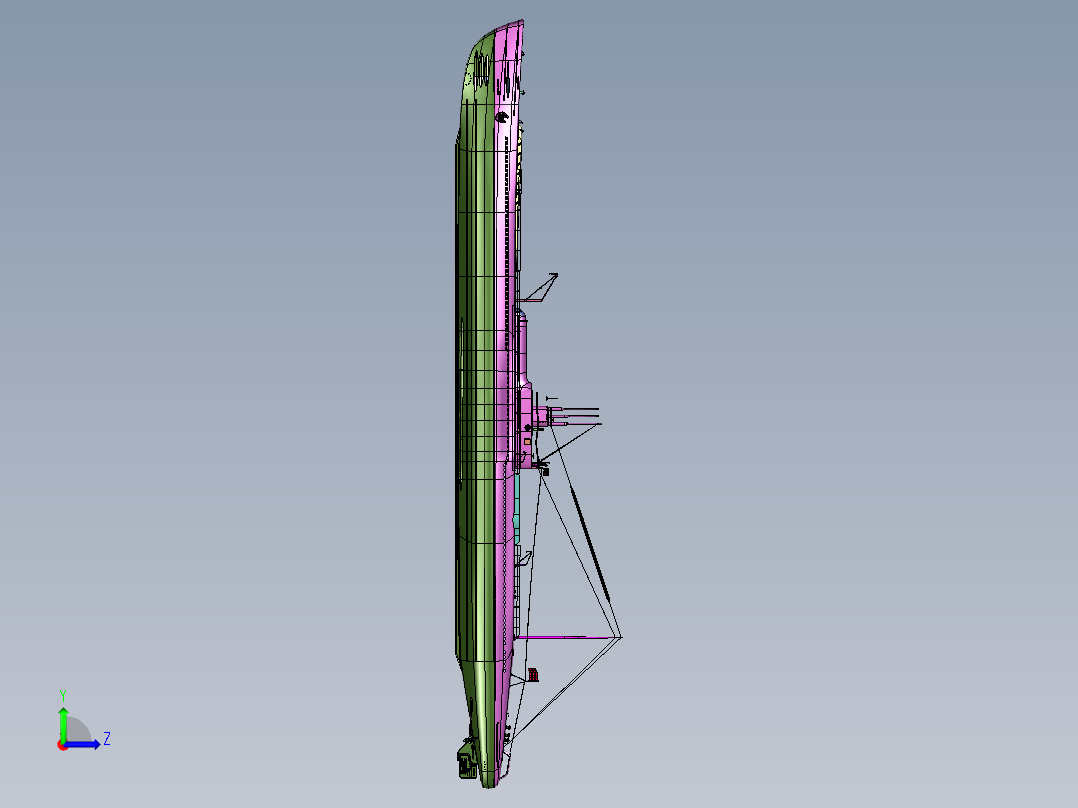 巡洋潜水舰左视图
