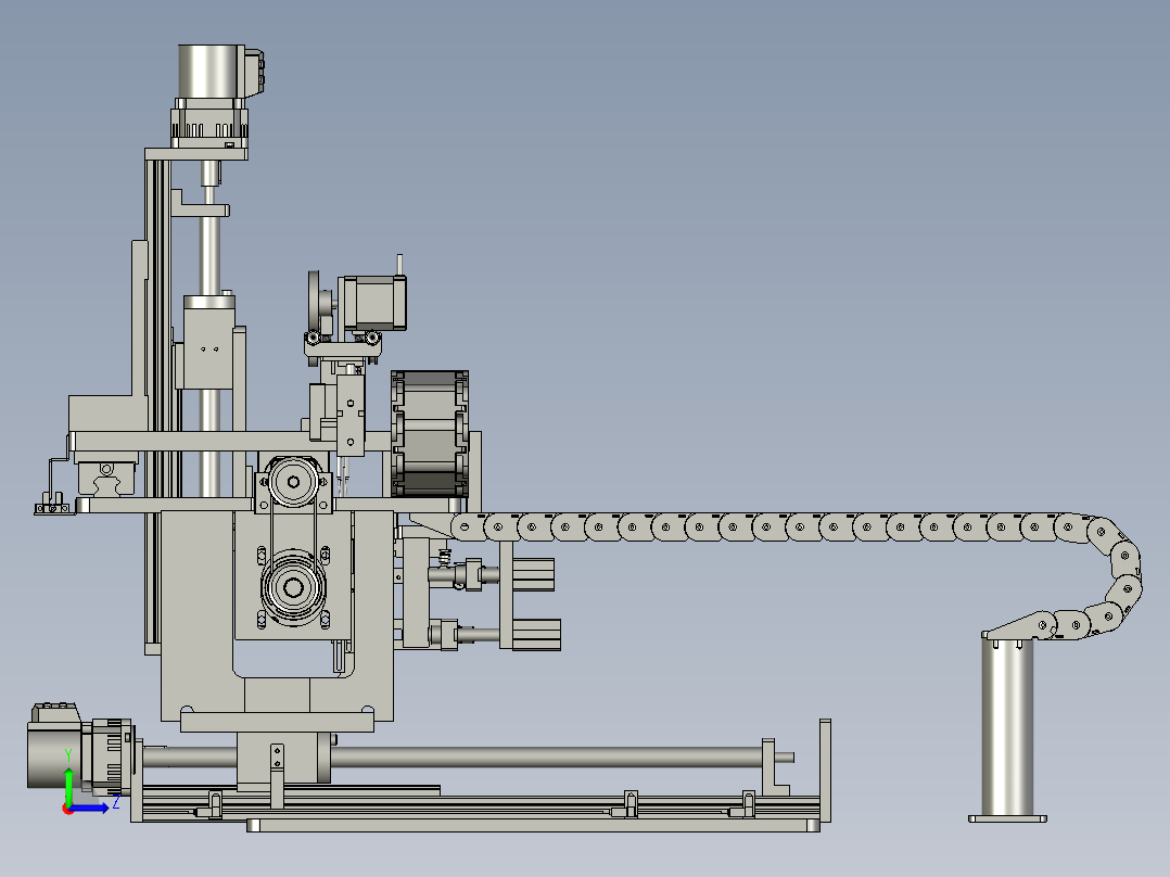 XX03-XYZ轴龙门架装配左视图