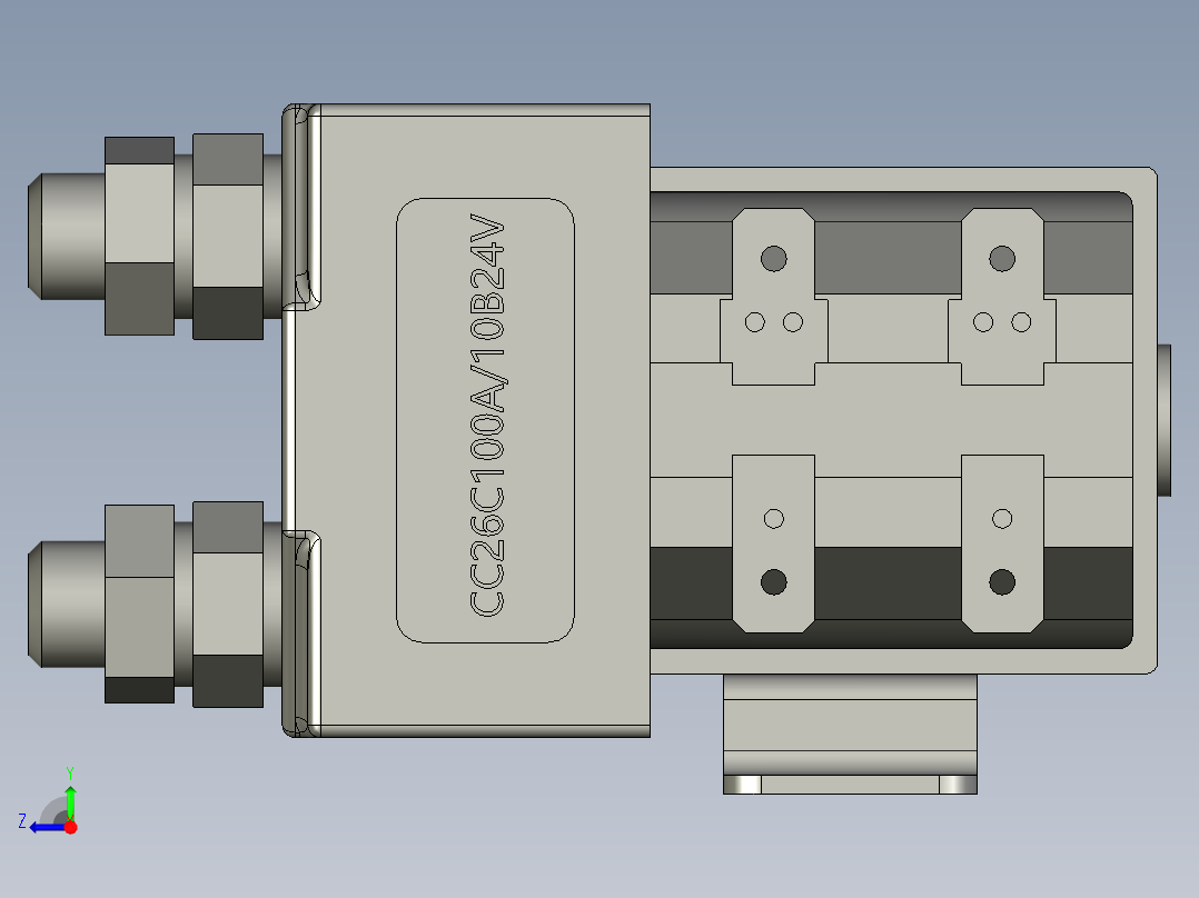 QCC26C-100A-24V直流接触器右视图