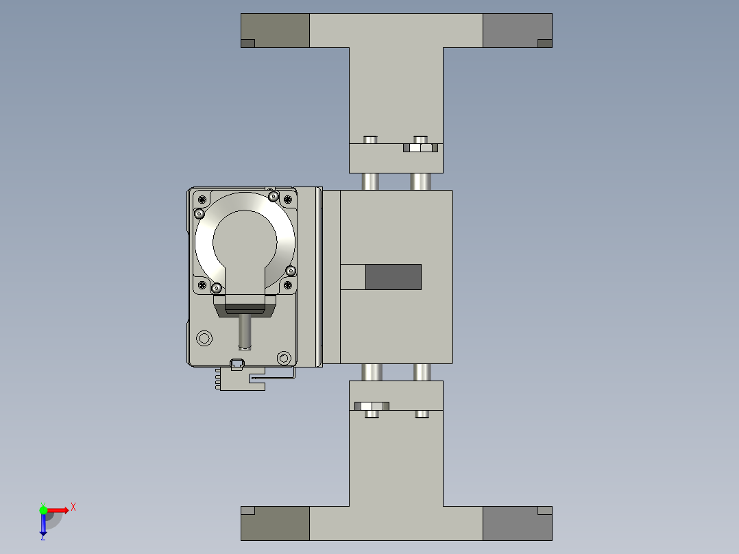 载具夹抓俯视图